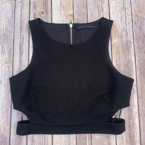 Signature 8 Black Cut Out Cropped Tank